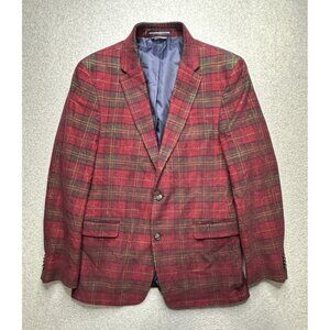 Tommy Hilfiger Blazer Mens 42R Plaid Sport Coat Corduroy Stretch Jacket